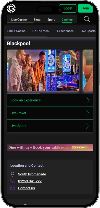 Grosvenor Casino Blackpool App